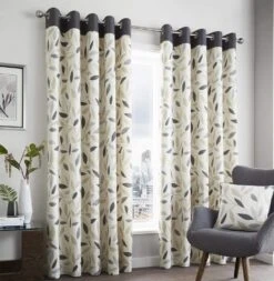 Fusion Beechwood Eyelet Curtains