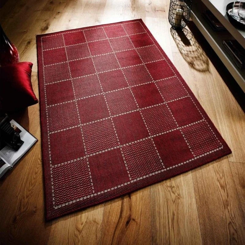 Oriental Weavers Checked Flatweave Red Rug 1 Oriental Weavers Checked Flatweave Red Rug