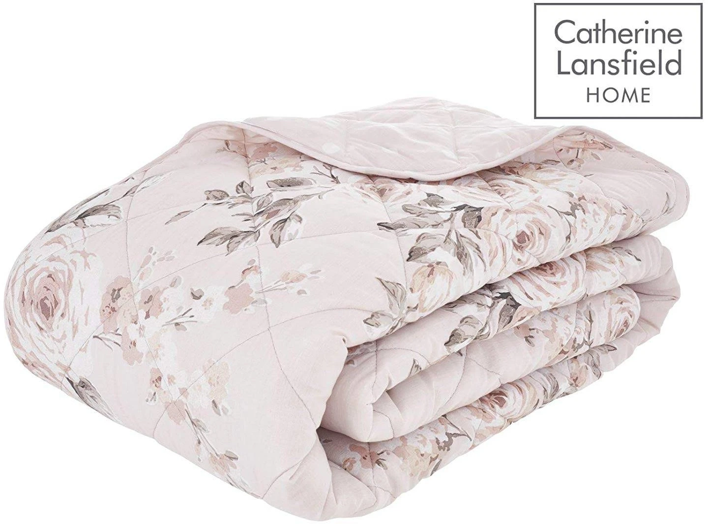 Catherine Lansfield Canterbury Blush Bedspread 2 Catherine Lansfield Canterbury Blush Bedspread - Image 2