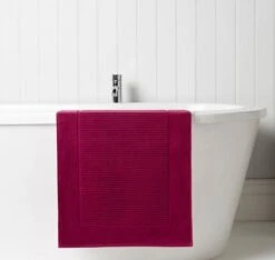 Christy Supreme Terry Towelling Bath Mat Raspberry -Home Comforts Shop 27012 19321