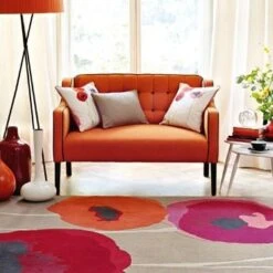 Sanderson Poppies Red/Orange 45700 Rug