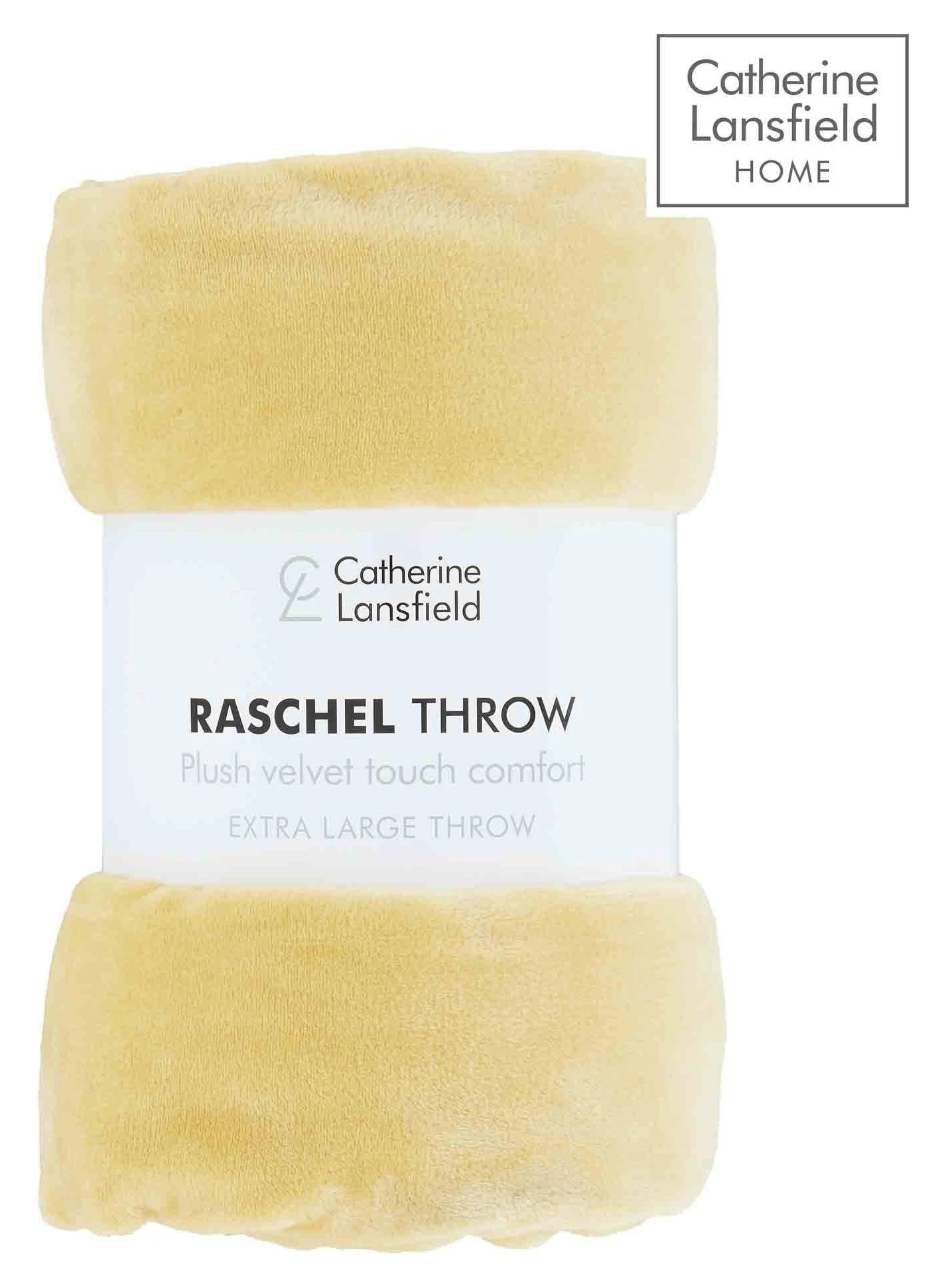 Catherine Lansfield Raschel Velvet Touch Throw Ochre 2 Catherine Lansfield Raschel Velvet Touch Throw Ochre - Image 2
