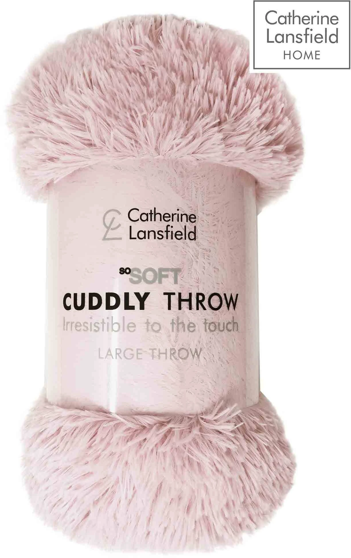 Catherine Lansfield Cuddly Throw Blush 2 Catherine Lansfield Cuddly Throw Blush - Image 2