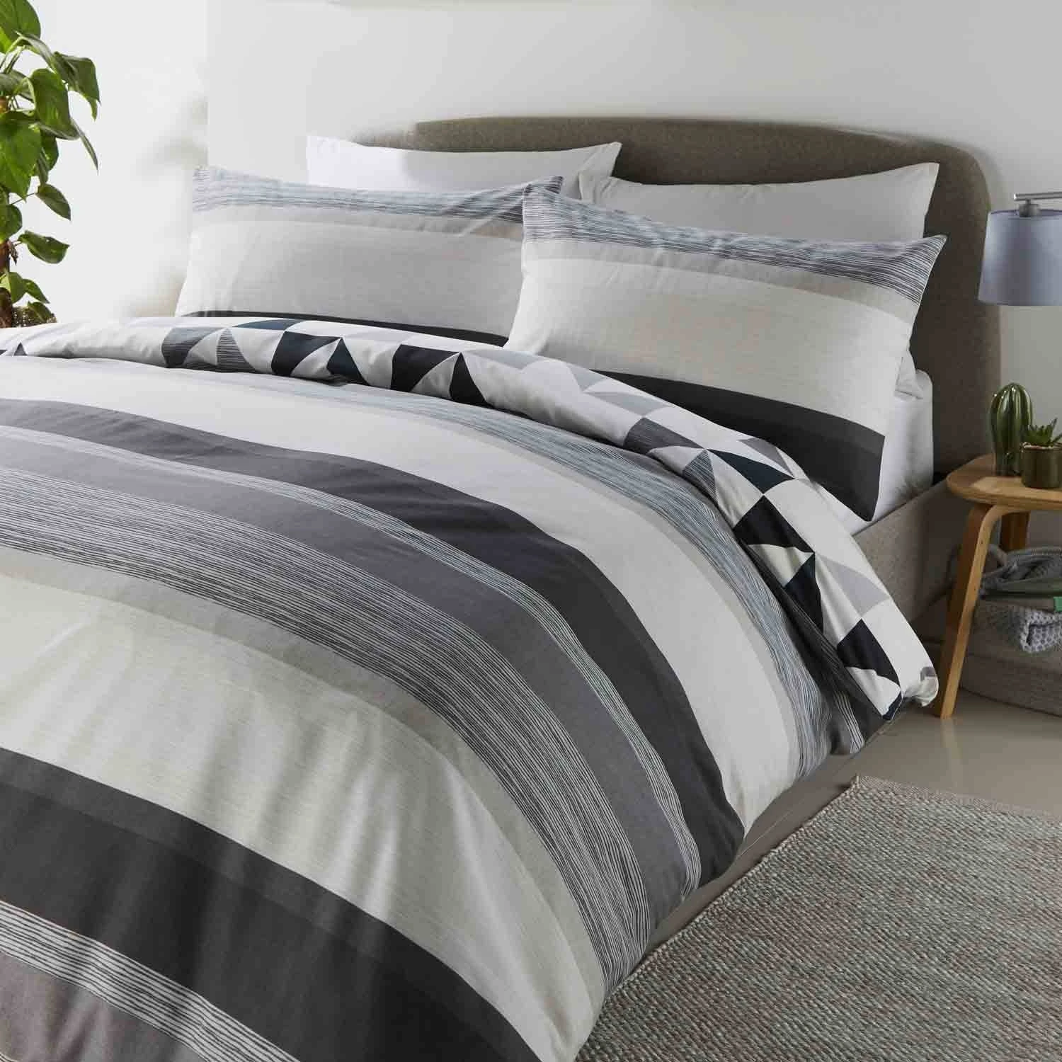 Fusion Hendra Duvet Cover Set Grey 2 Fusion Hendra Duvet Cover Set Grey - Image 2
