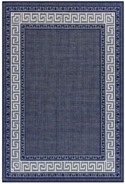 Oriental Weavers Greek Key Flatweave Blue Rug