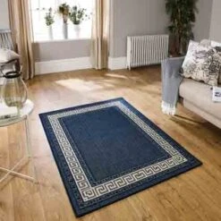 Oriental Weavers Greek Key Flatweave Blue Rug -Home Comforts Shop 38357 13299