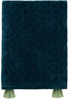 Morris & Co Honeysuckle & Tulip Quilted Throw Teal