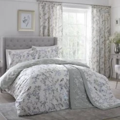 Dreams & Drapes Nora Blossom Green Duvet Set