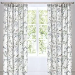 Dreams & Drapes Nora Blossom Curtains Green 66x72