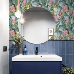 Arthouse Rainforest Escape Green Pink Wallpaper -Home Comforts Shop 48685 37271