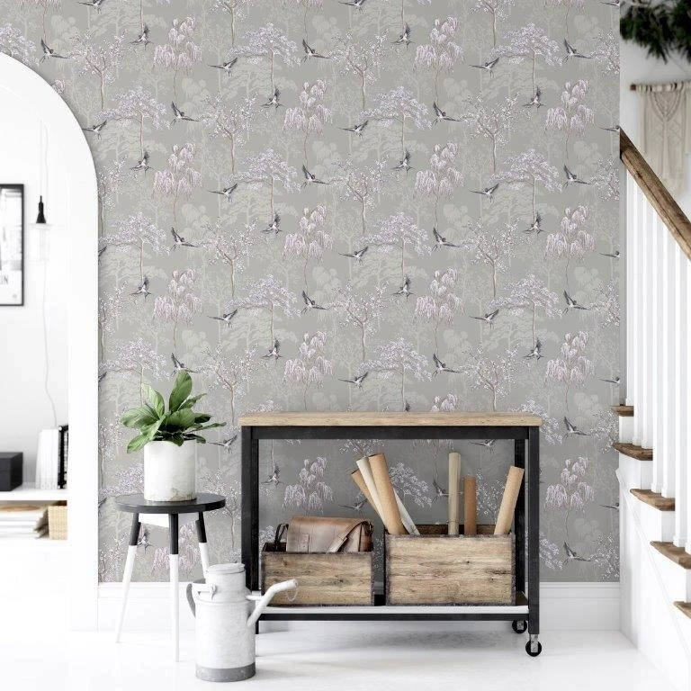 Arthouse Japanese Garden Grey Wallpaper 3 Arthouse Japanese Garden Grey Wallpaper - Image 3