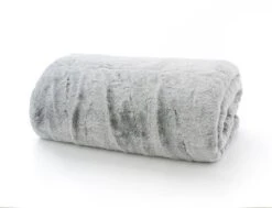 Deyongs Alaska Super Soft Faux Fur Silver Throw