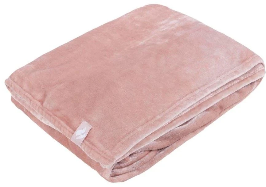 Heat Holder Fleece Blanket/Throw - Dusky Pink 1 Heat Holder Fleece Blanket/Throw - Dusky Pink