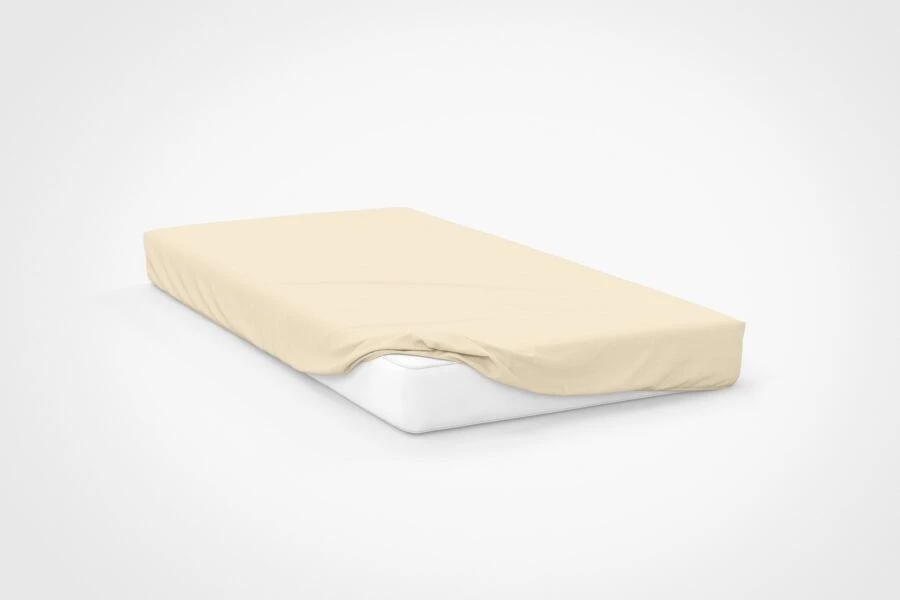 Belledorm Jersey Ivory Bunk Fitted Sheet 25cm 1 Belledorm Jersey Ivory Bunk Fitted Sheet 25cm