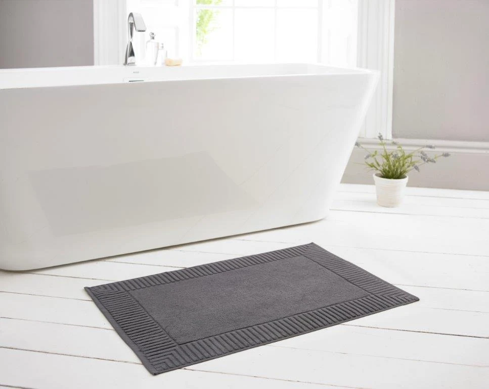 Deyongs Bliss Terry Bath Mat Carbon 1 Deyongs Bliss Terry Bath Mat Carbon