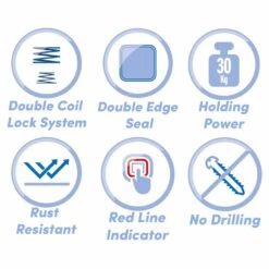 Showerdrape Pushloc Bottle Basket 5 Showerdrape Pushloc Bottle Basket -Home Comforts Shop 50137 33579