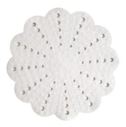 Showerdrape Petal Shower Mat White