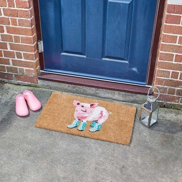 Smart Garden Pig In Wellies Decoir Mat 45 X 75 Cm 1 Smart Garden Pig In Wellies Decoir Mat 45 X 75 Cm