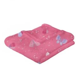 Bedlam Flutterby Butterfly Pink Throw