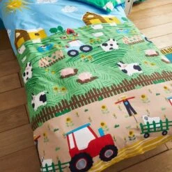 Catherine Lansfield Farmyard Animals Kids Duvet Cover Set - Single -Home Comforts Shop 51325 30027