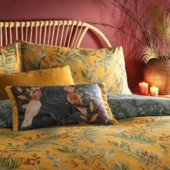 Furn Mazari Exotic Jungle Duvet Cover Set Mustard 7 Furn Mazari Exotic Jungle Duvet Cover Set Mustard -Home Comforts Shop 53563 25539