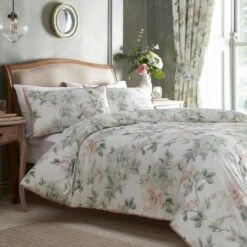 Appletree Campion Green/Coral Duvet Cover Set