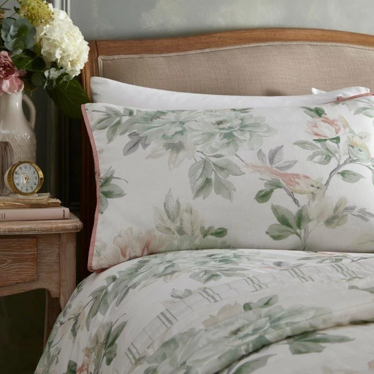 Appletree Campion Green/Coral Duvet Cover Set 4 Appletree Campion Green/Coral Duvet Cover Set - Image 4