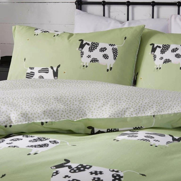 Fusion Daisy Cow Green Duvet Cover Set 3 Fusion Daisy Cow Green Duvet Cover Set - Image 3