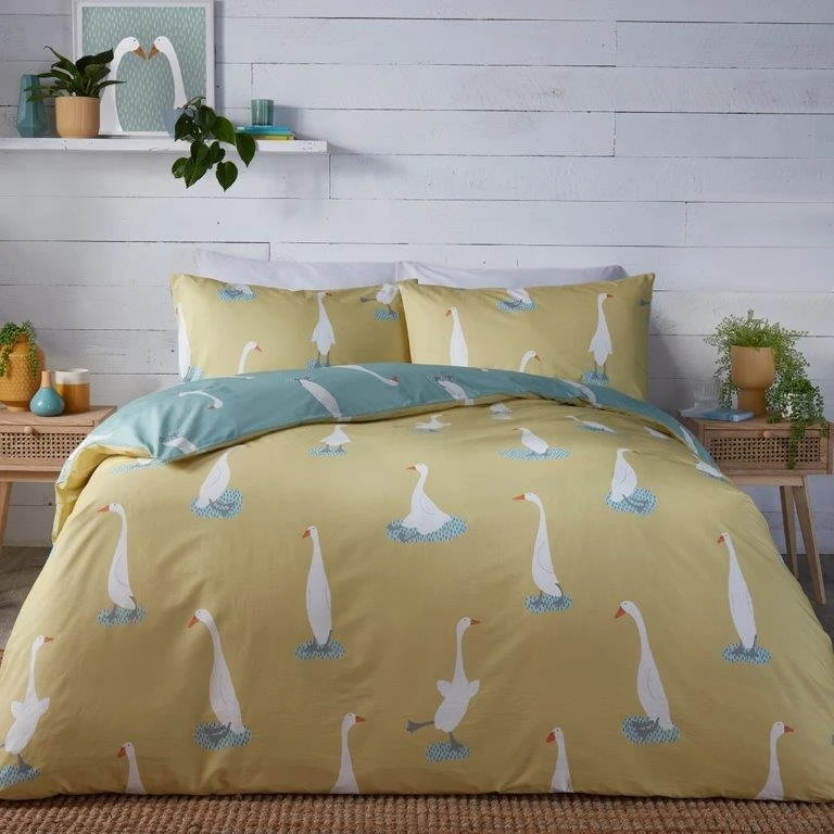 Fusion Puddles The Duck Yellow Duvet Cover Set 1 Fusion Puddles The Duck Yellow Duvet Cover Set