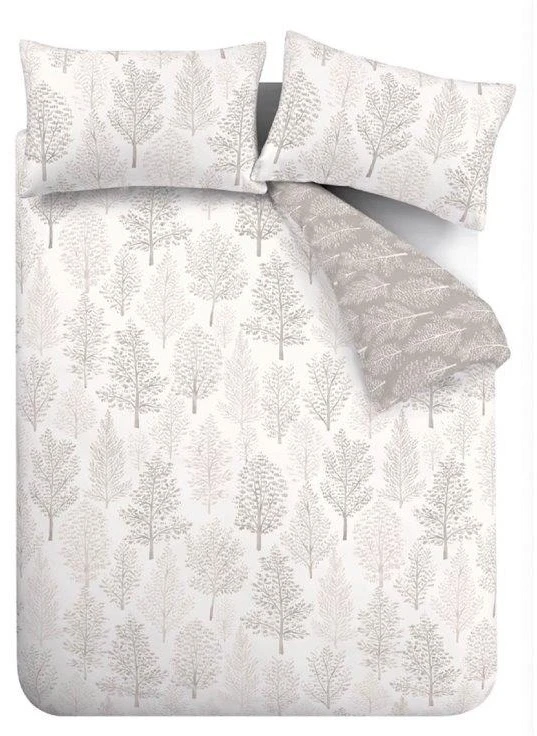 Catherine Lansfield Wilda Tree Natural Duvet Set 2 Catherine Lansfield Wilda Tree Natural Duvet Set - Image 2