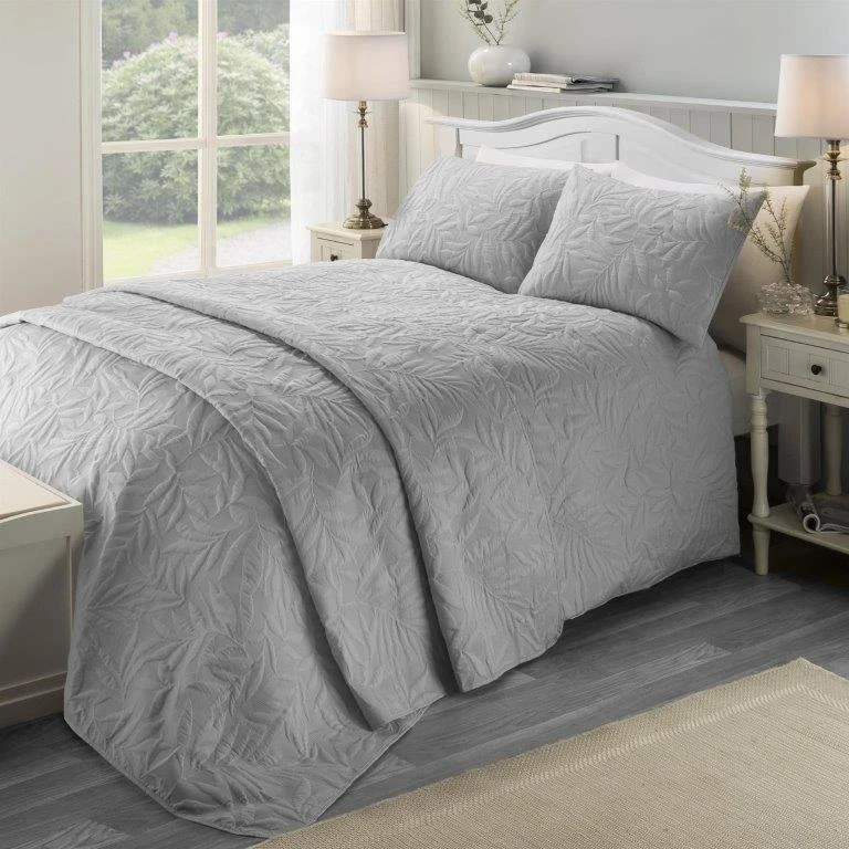 Serene Luana Silver Quilt Duvet Cover Set 2 Serene Luana Silver Quilt Duvet Cover Set - Image 2