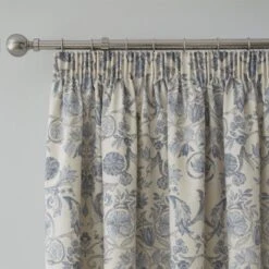 Dreams & Drapes Averie Blue Lined Pencil Pleat Curtains 6 Dreams & Drapes Averie Blue Lined Pencil Pleat Curtains -Home Comforts Shop 54228 23449